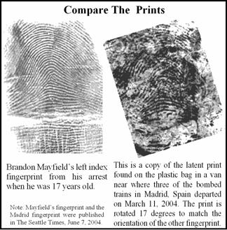 fingerprint brandon mayfield